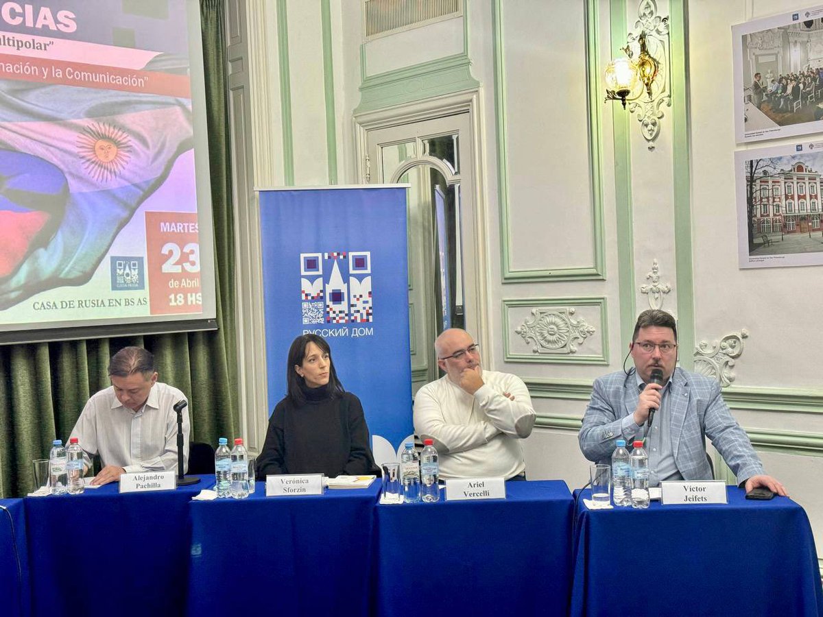 EmbRusiaEnArgEs's tweet photo. 🇷🇺🇦🇷 Los politólogos rusos y argentinos dialogaron sobre el presente y el futuro del multilateralismo

🌐 Los ponentes enfocaron tales temas como las tendencias en el desarrollo de las relaciones internacionales, la formación de un nuevo orden mundial

🔗 https://t.co/d7sQ5jIdxI https://t.co/a0BFjcTbnZ