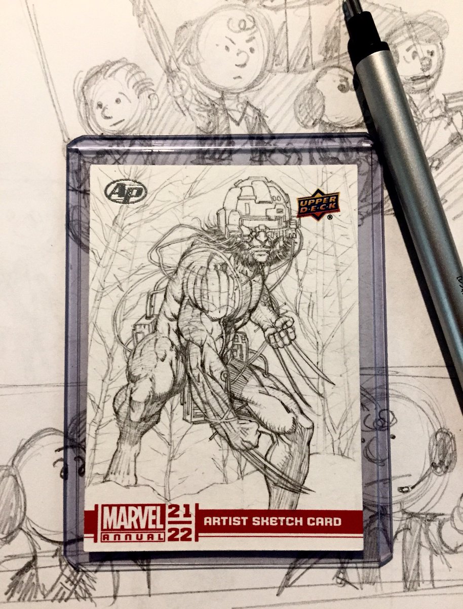 Working on some Artist Proof(AP) Sketch Cards. Upperdeck official. Weapon X.