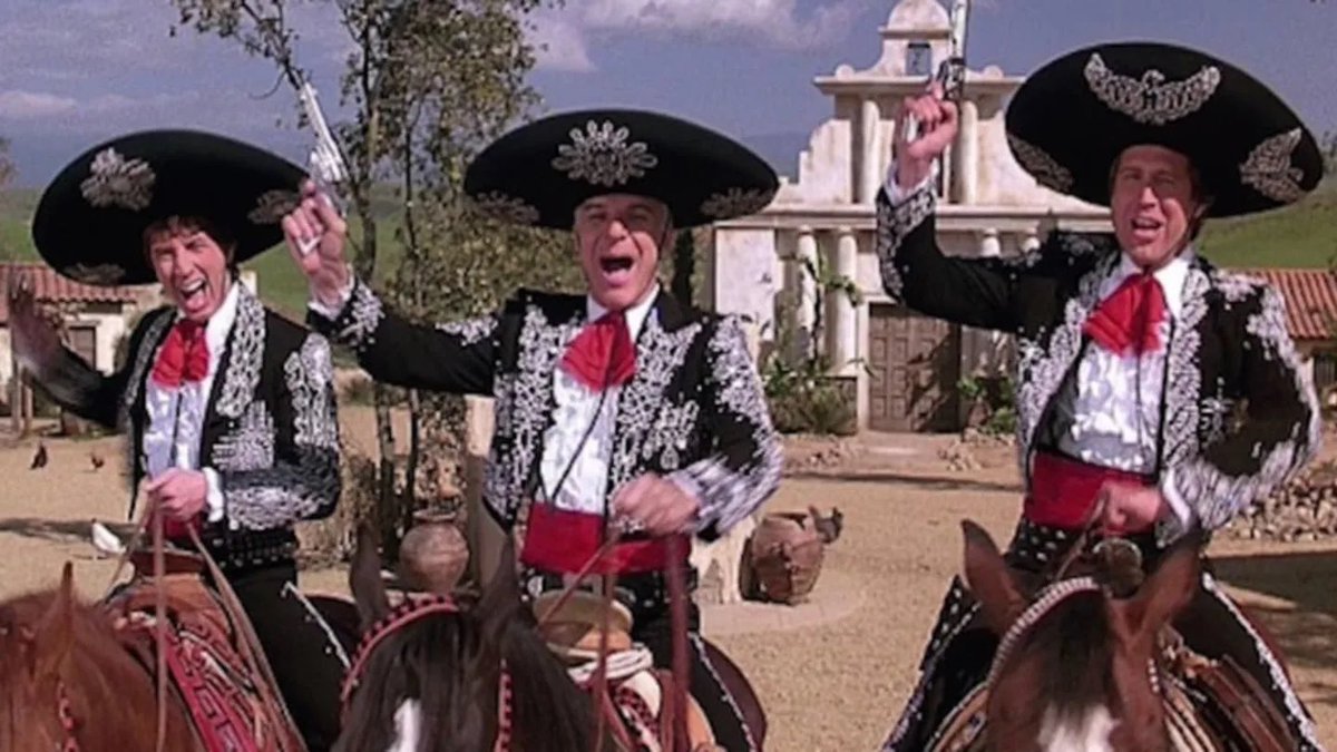 This week’s #FridayNightFlix three amigos are Martin Short, Steve Martin and Chevy Chase
 #ThreeAmigos #MartinShort #SteveMartin #ChevyChase #80smovies