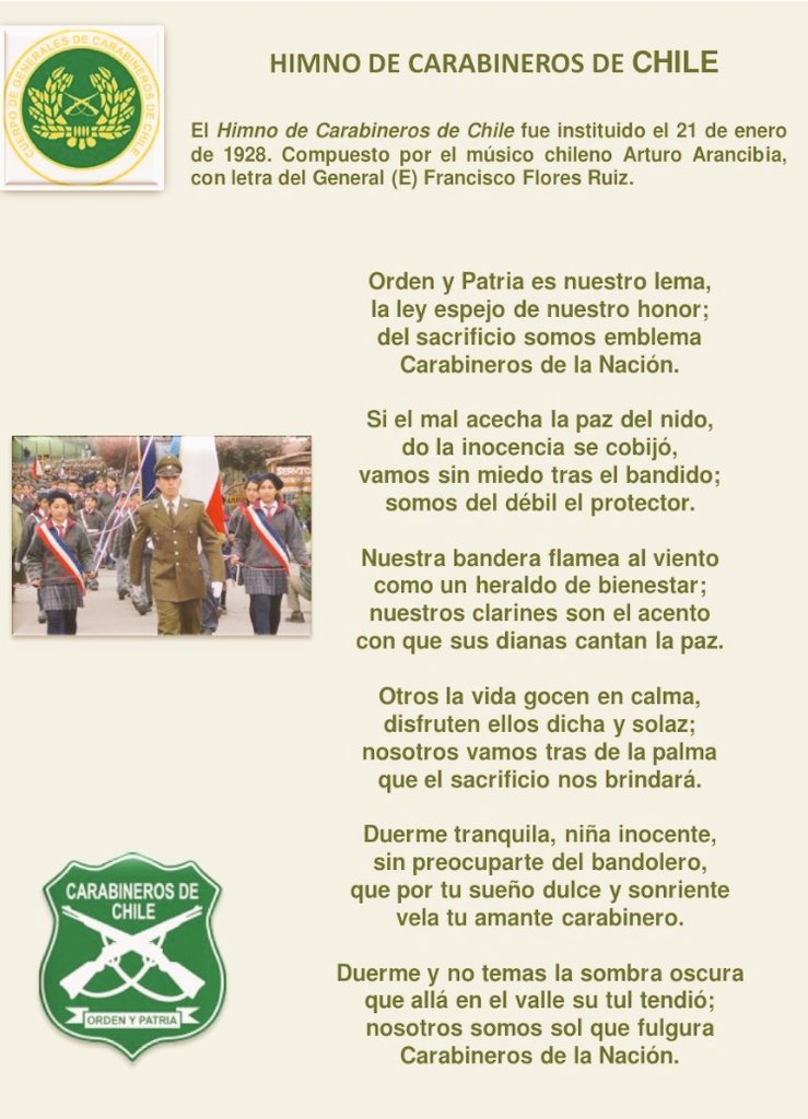 ✅️  Mi humilde homenaje a todos nuestros héroes... nuestra verdadera primera línea... Gracias a ellos Chile 🇨🇱 aun es libre ...
Aguanten mis @Carabdechile 💚💚💚💚💚
#FelizAniversario N° 96