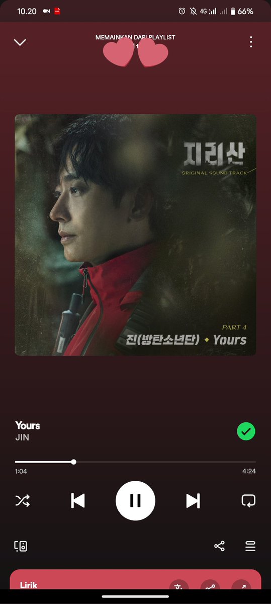 Dengerin ini lagu dengan volume tinggi enak banget, vocal Seokjin mantap. 

#Yours_Jin #JIN #방탄소년단진 #진 #SEOKJIN #BTSJIN of @BTS_twt