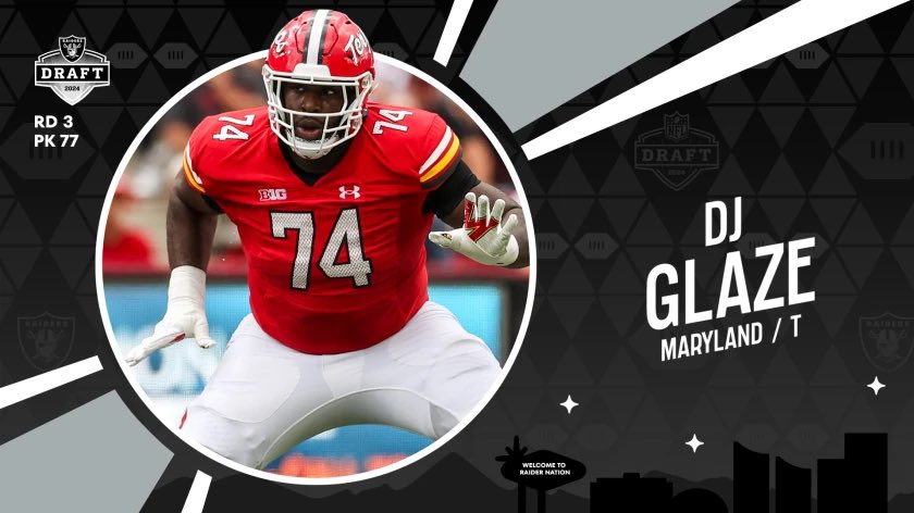 Congrats to my former student-athlete Delmar Glaze; the newest member of the  Las Vegas Raiders!
