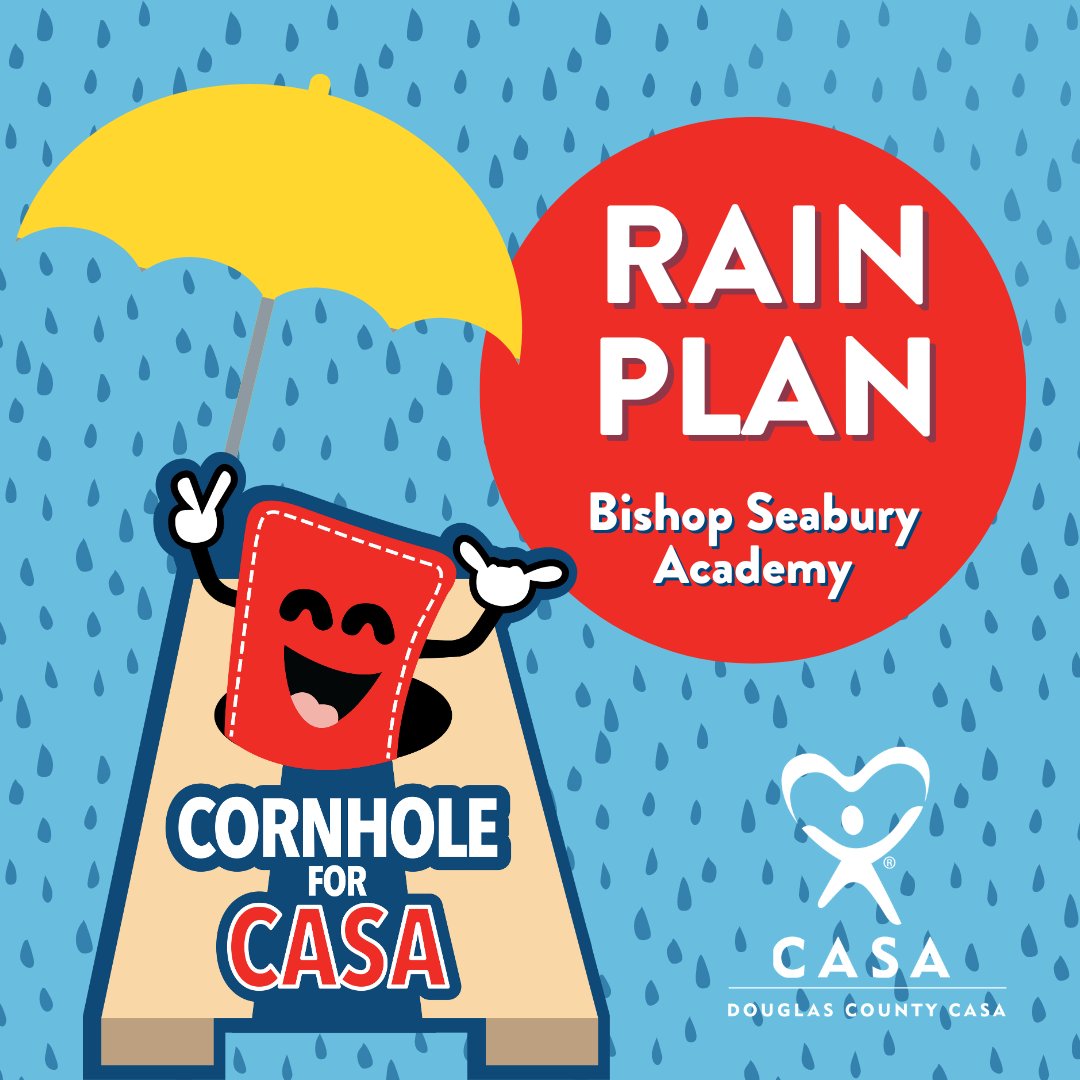 🌧️☂️⚠️ Due to the weather forecast, Cornhole for CASA has moved locations. Please join us on Sunday at @SeaburyAcademy: 4120 Clinton Pkwy Frontage, Lawrence, KS 66047. The schedule for the day remains the same. See you there! ❤️🌽💙 dccasaks.org/cornhole-for-c…