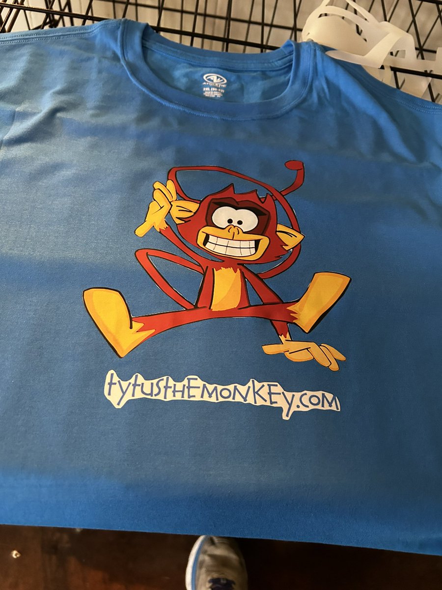 Best compliment ever today… guy said I like your shirt what show is it from? Show? Not yet my friend. That’s @TytusTheMonkey a character from a series of books I write and draw! #TurmoilatTwelve 🕰️🐒❤️🧠