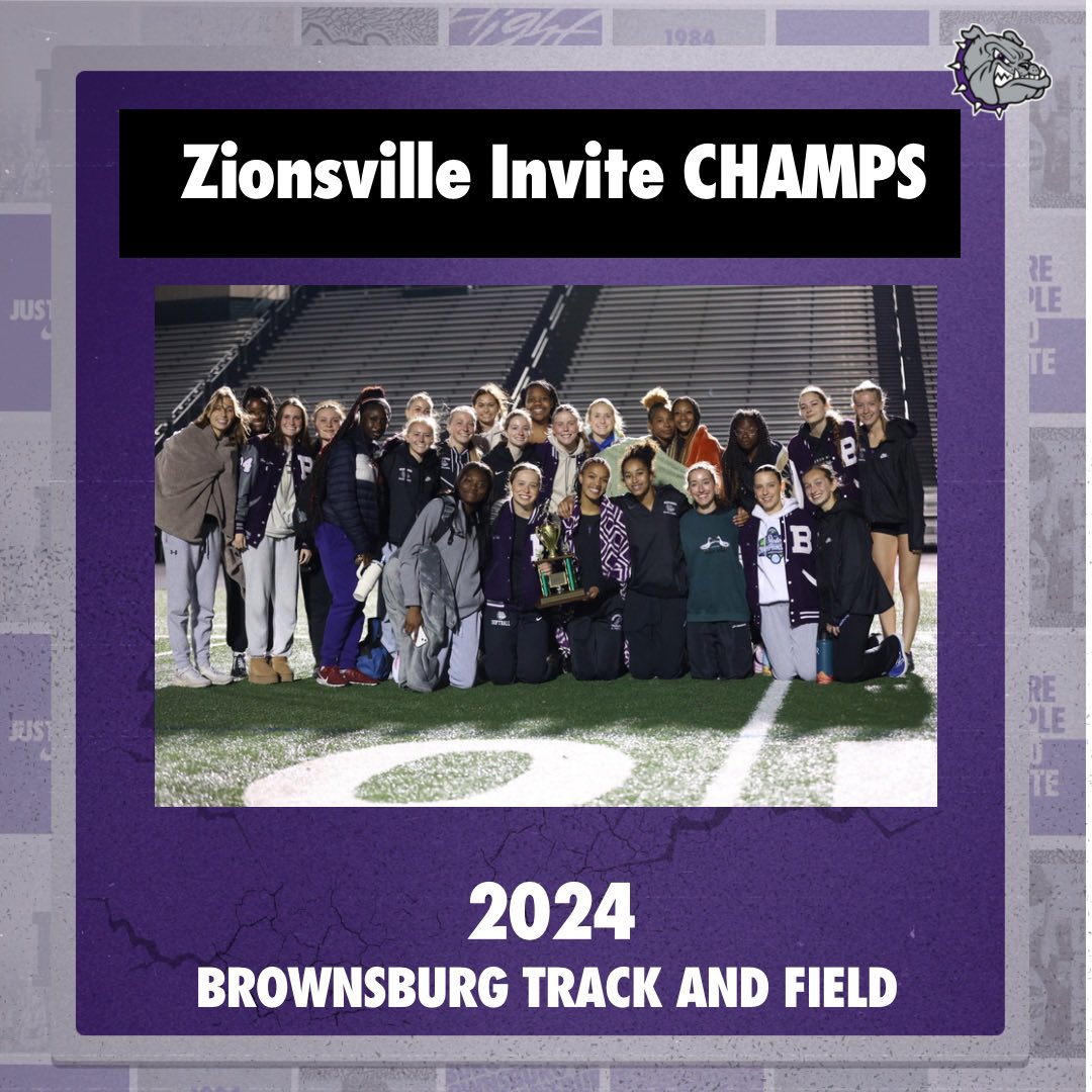 Congratulations to our girls @BHSDogsTrack  on winning the Zionsville Invite!!

#Bulldogtough x #Bulldogstrong