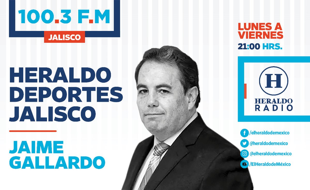 #AHORA | #ElHeraldoRadio en Guadalajara 📻 Estas son las noticias más relevantes en Heraldo Jalisco Deportes con @gallardo_cancha
