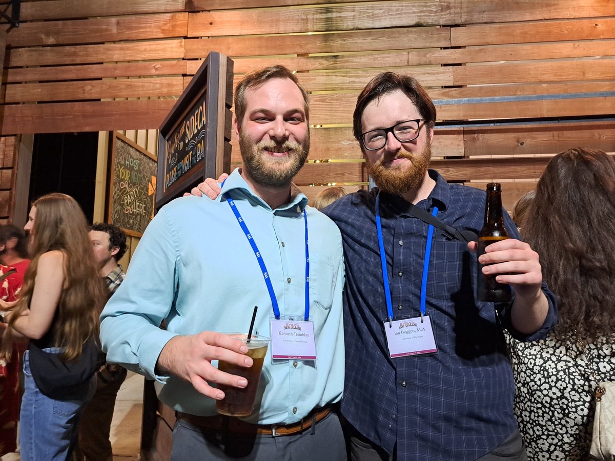 KenTremblay1's tweet photo. About a week overdue, but I had a great time in New Orleans for the #SAA2024NOLA conference. Ran into some old friends, made some new ones, and helped (only slightly) get our UCF Ethics Bowl team into the semi-finals! https://t.co/4i3Cc27xBG