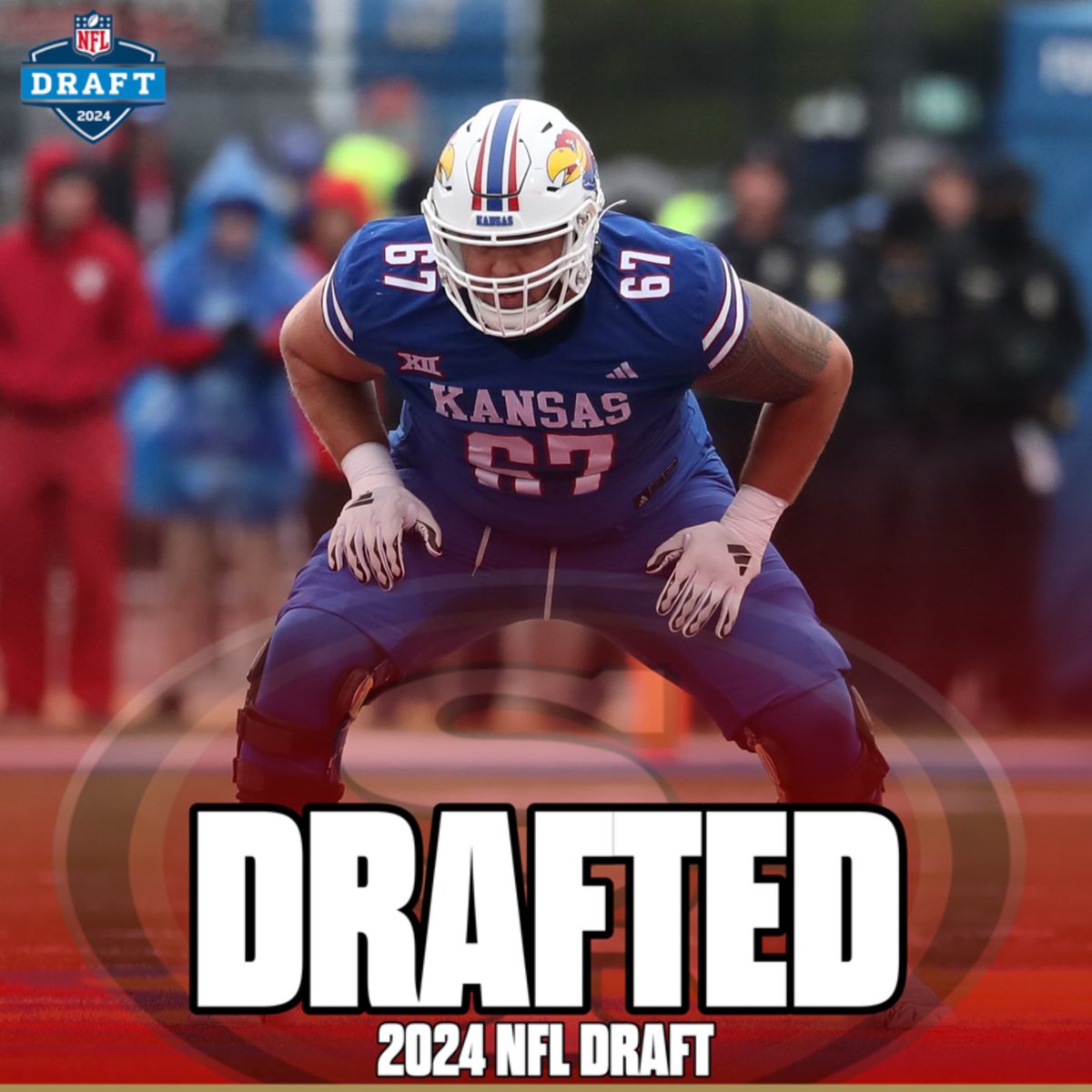 Niners trade up to select Kansas OL Dominick Puni with No. 86 overall pick of 2024 NFL Draft