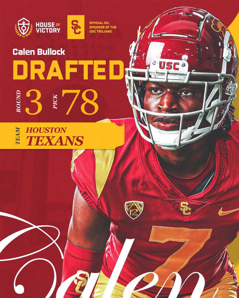 Houston, we have no problems ✌️ Congrats to @CalenBullock on being drafted by the @HoustonTexans in the #NFLDraft