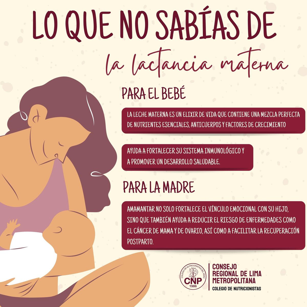 #LactanciaMaterna | La lactancia materna es mucho más que simplemente alimentar a un bebé. Es un acto de amor y nutrición que proporciona beneficios incomparables para la salud y el bienestar tanto del bebé como de la madre. 💕

👶 Para el bebé, la leche materna es un elixir de