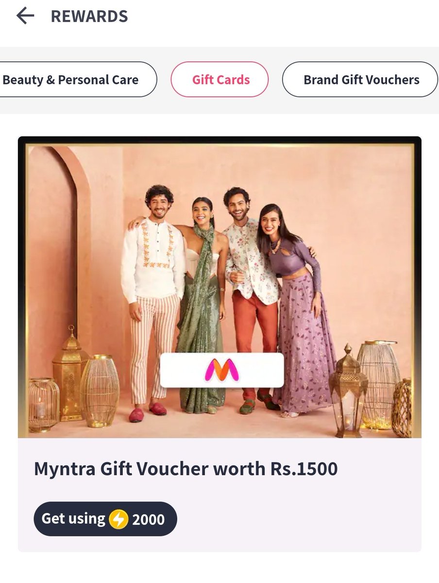 Myntra Gift vouchers are back now for Insider accounts. Use your super coins to redeem it, before the stock goes out of stock.