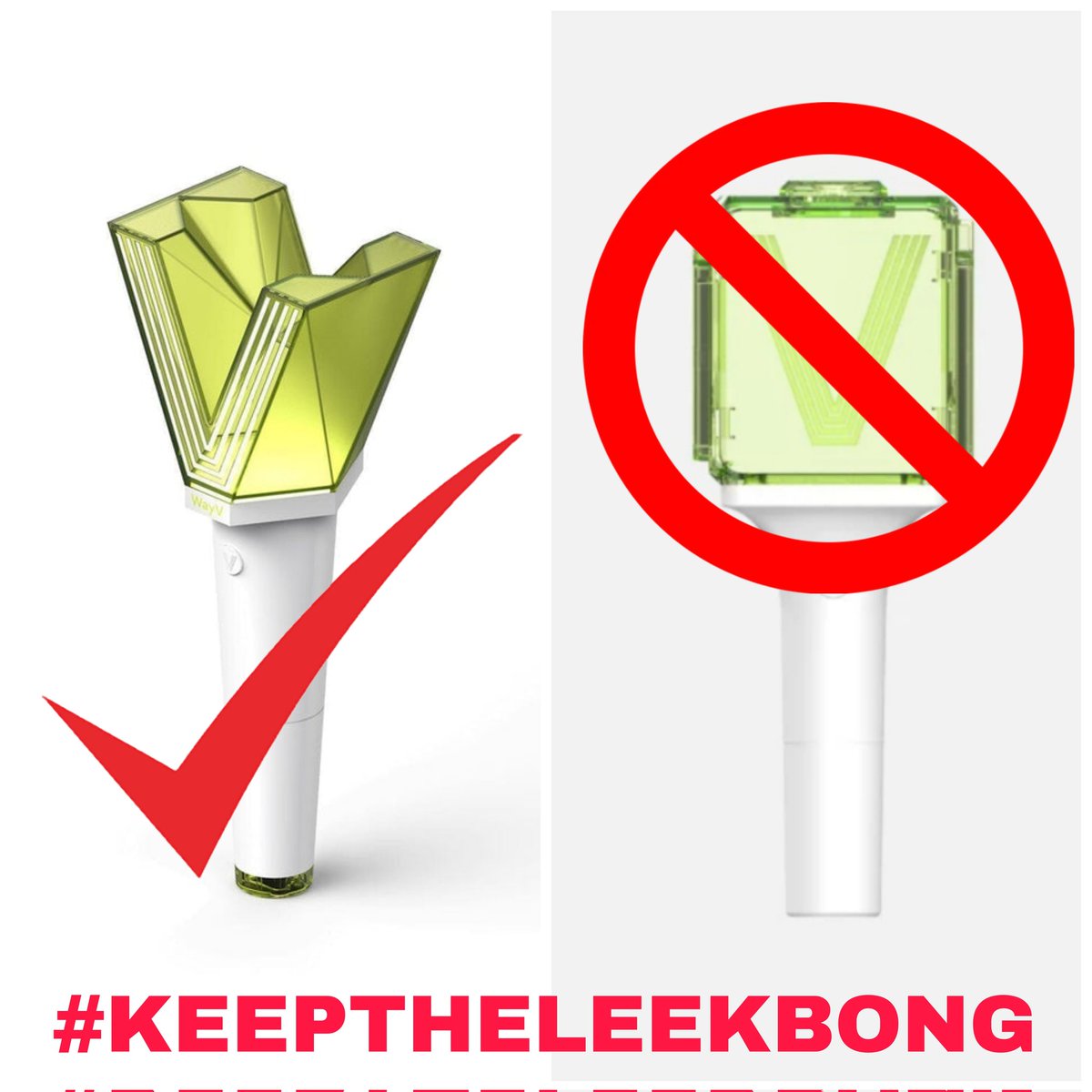 we don't care if you sell the ver. 2 lightstick, just keep restocking and don't discontinue the leekbong! let us have the freedom to choose our lightstick like how others do! 

KEEP THE V FOR WAYV 
#KEEPTHELEEKBONG