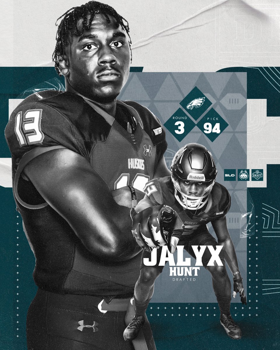 GO BIRDS 🦅 Jalyx Hunt of HCU has been selected by the Philadelphia Eagles as the 94th Pick in the Third Round of the NFL Draft! #EarnedEveryDay