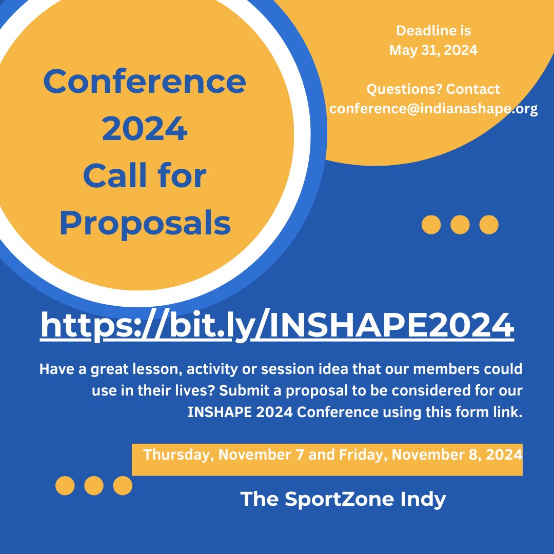 Don’t get caught up in end-of-year preparations without submitting your session proposal for our November conference - due May31st! #TeamINSHAPE24 bit.ly/INSHAPE2024