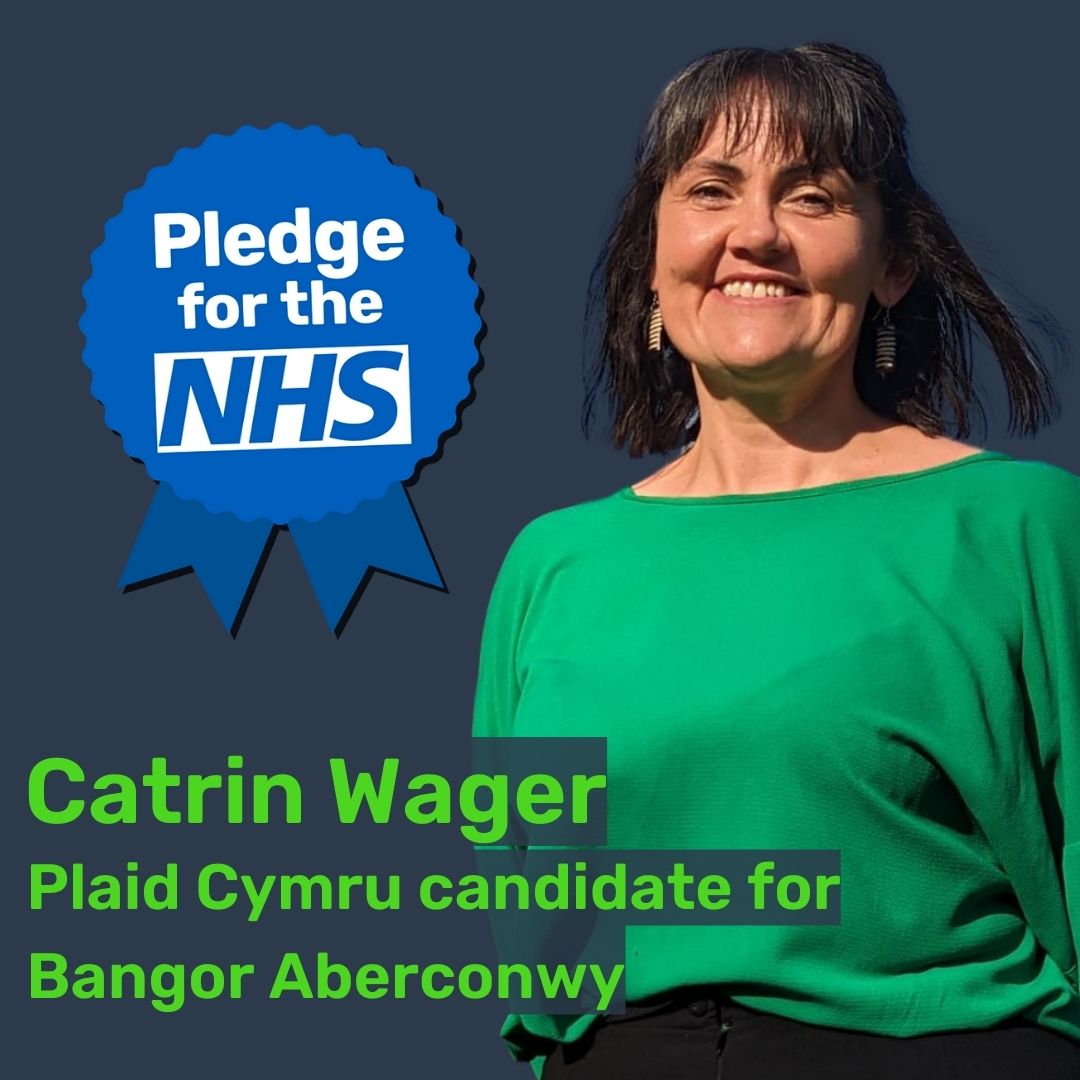 🎉Plaid Cymru candidate for Bangor Aberconwy @catwager has taken the #NHSPledge She's committed that, if elected, she will fight for proper funding for NHS Wales from the UK govt & oppose NHS privatisation. Email your candidates: weownit.org.uk/act-now/pledge…