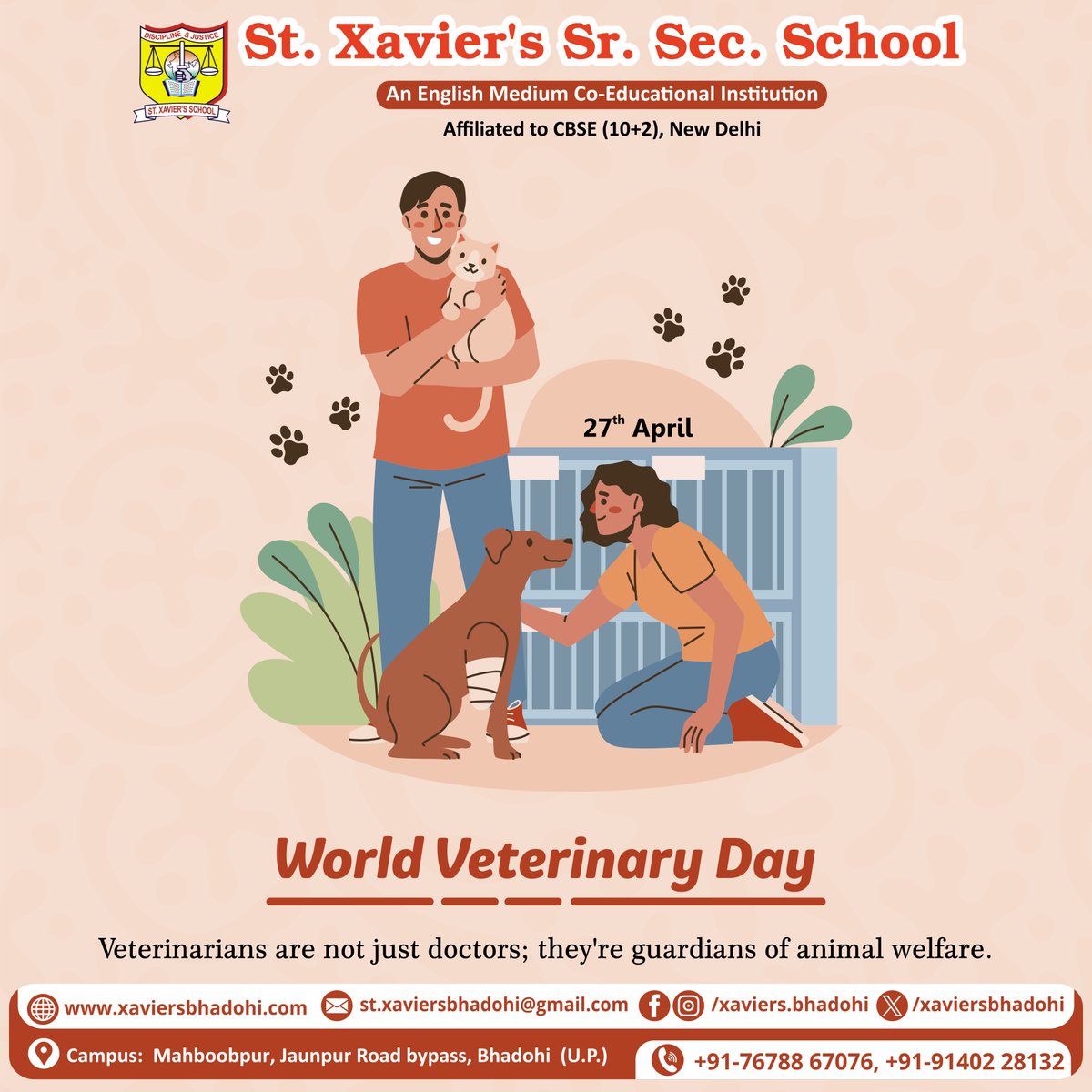 On World Veterinary Day, let's honor the dedication and compassion of veterinarians worldwide. Happy World Veterinary Day!

#WorldVeterinaryDay #VeterinaryDay #AnimalHealth #AnimalDoctors #Veterinarian #AnimalClinic