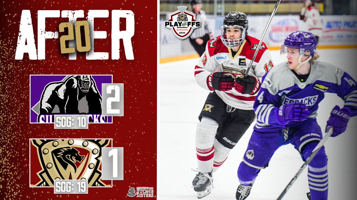 Felix Caron has the goal that has us down by a goal after 20 minutes #BCHLPlayoffs | @StoneSisters
