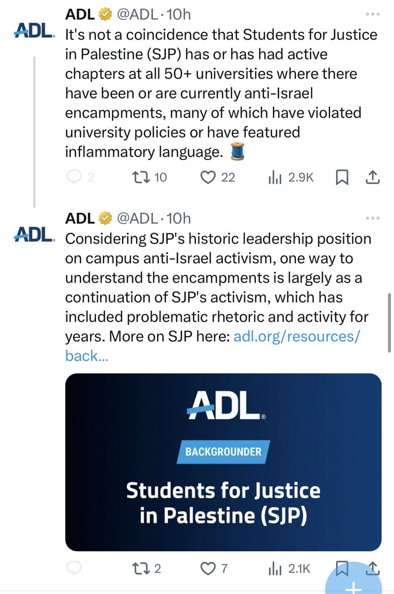 ADL coming at us with that hard-hitting investigative research, uncovering the hidden hand behind the encampments….it’s SJP 😱