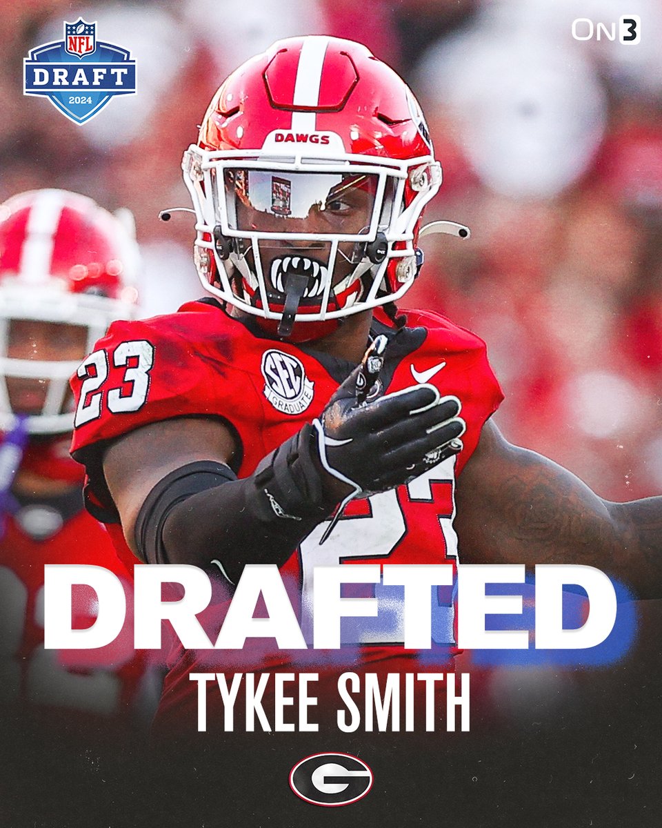 Tykee to Tampa! Smith is the third #UGA DB taken tonight and the sixth Bulldog overall. More: on3.com/teams/georgia-…