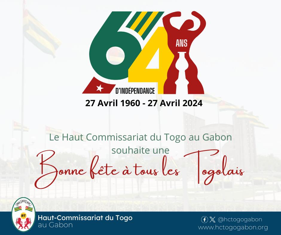 Bonne fête de l'#Independance  à tous les #Togolais.
TOGOLAIS VIENS, BÂTISSONS LA CITÉ.
#Tgtwittos #Denyigban #Togo  #IndependenceDay