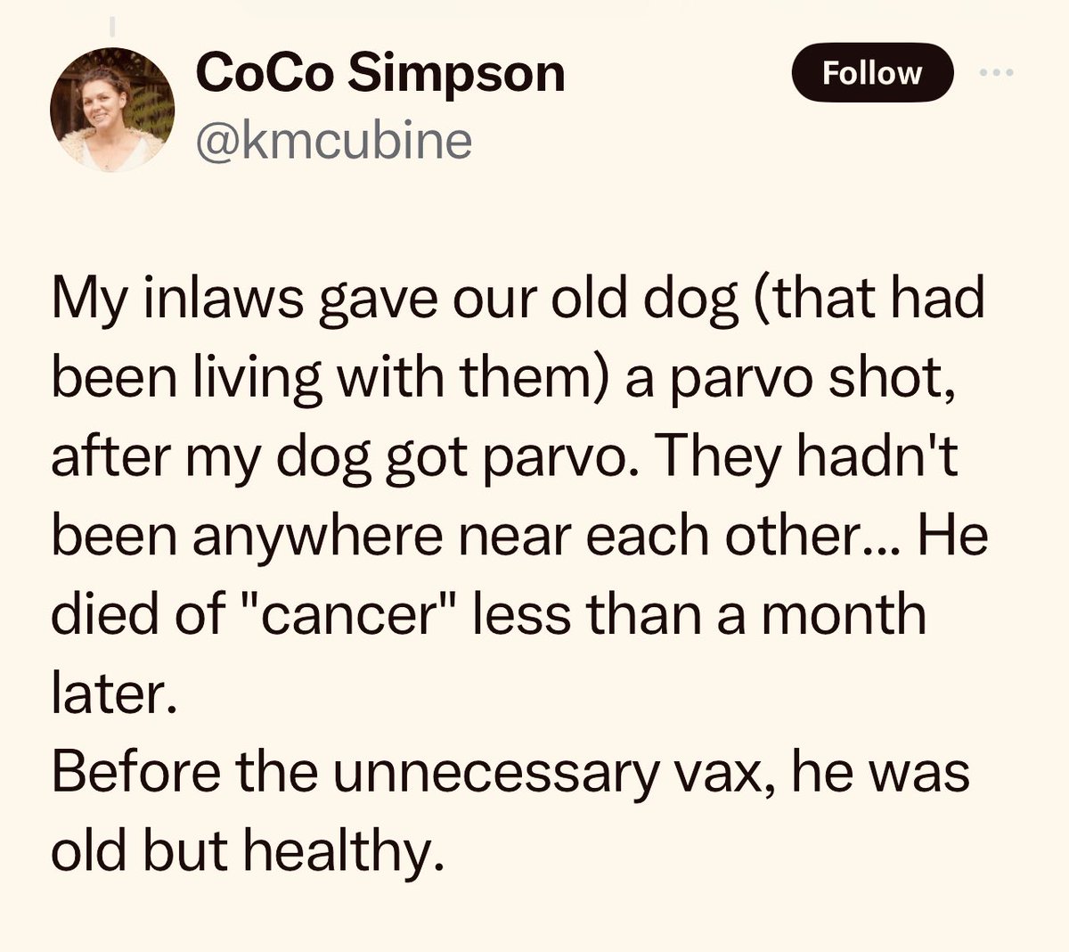 Vaccines don’t just cause cancer in humans - vaccines also cause cancer in our pets.