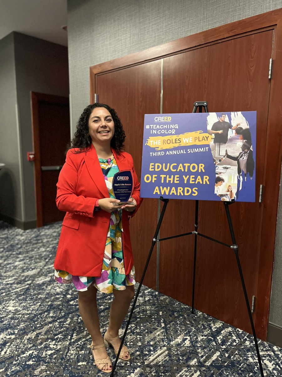 What an honor to be one of the three Educators of the year!! Thank you so much @CREED_NC #TeachingInColor @GrahamRedDevils @LatinxEducation