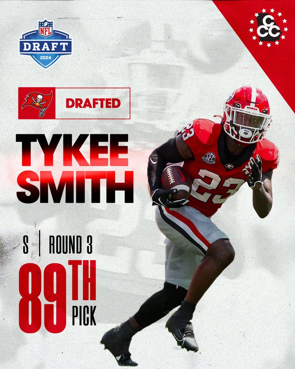 Tykee Smith ▶️ NFC South The Dawgs get their fourth selection of the night as Tykee heads to the Bucs! #GoDawgs
