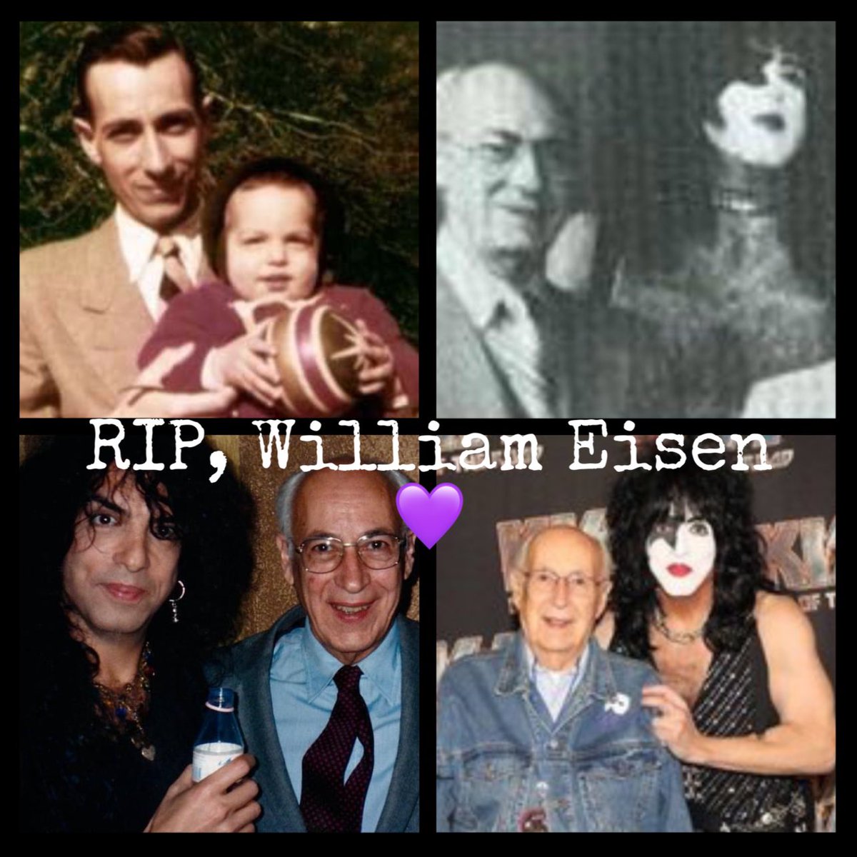 Thank you… Mr Eisen🙏🏻 
For the unbridled JOY you blessed this world with. May you NEVER be forgotten.
4/7/1920-11/7/2021 
There would BE no #KISStory w/ out Mr E.
