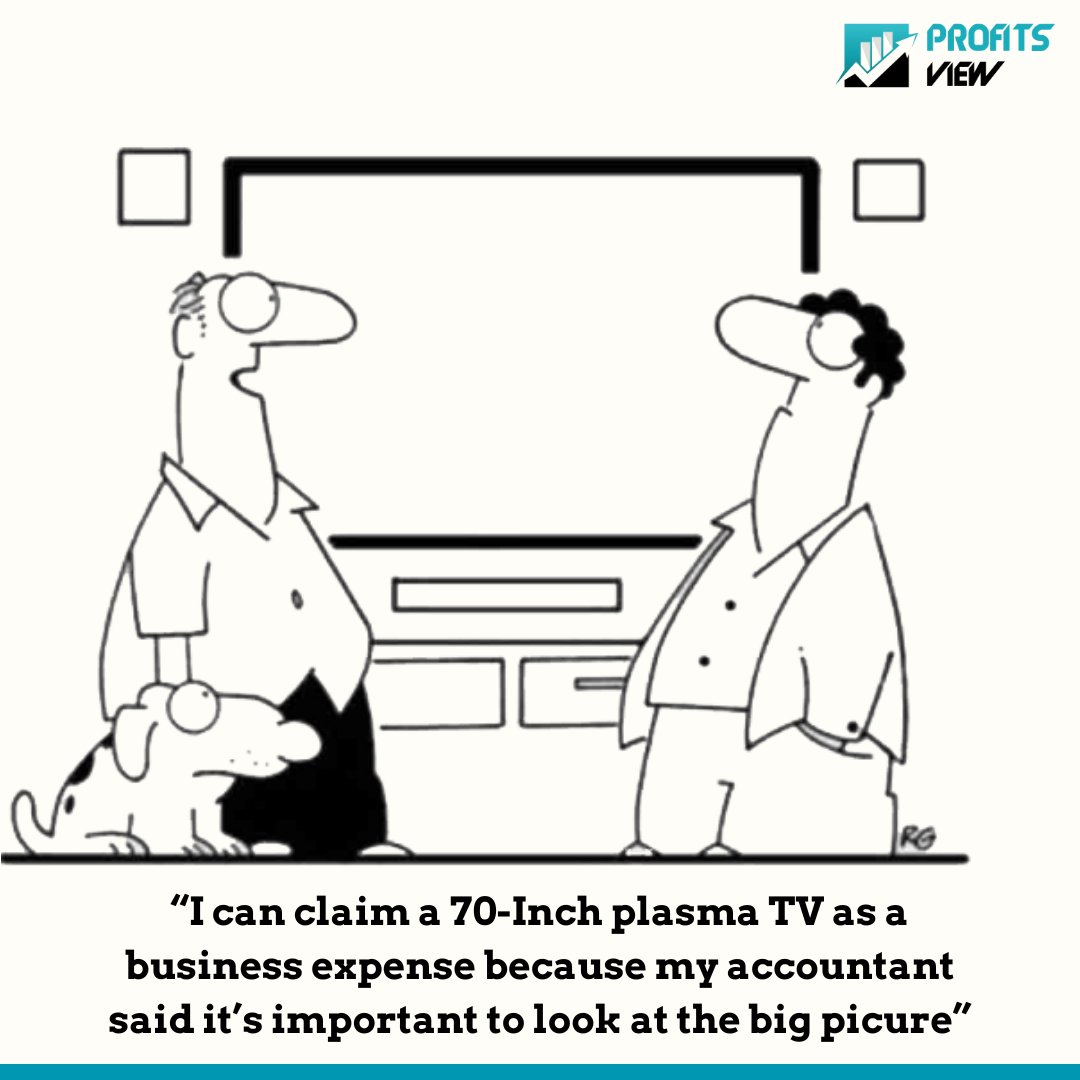 Exploring new perspectives in business expenses! 📈💼 When your accountant advises you to think big, even a 70-inch Plasma TV can be a strategic investment! 

#taxseason #accountant #finance #profitsview #irs #TaxHelp