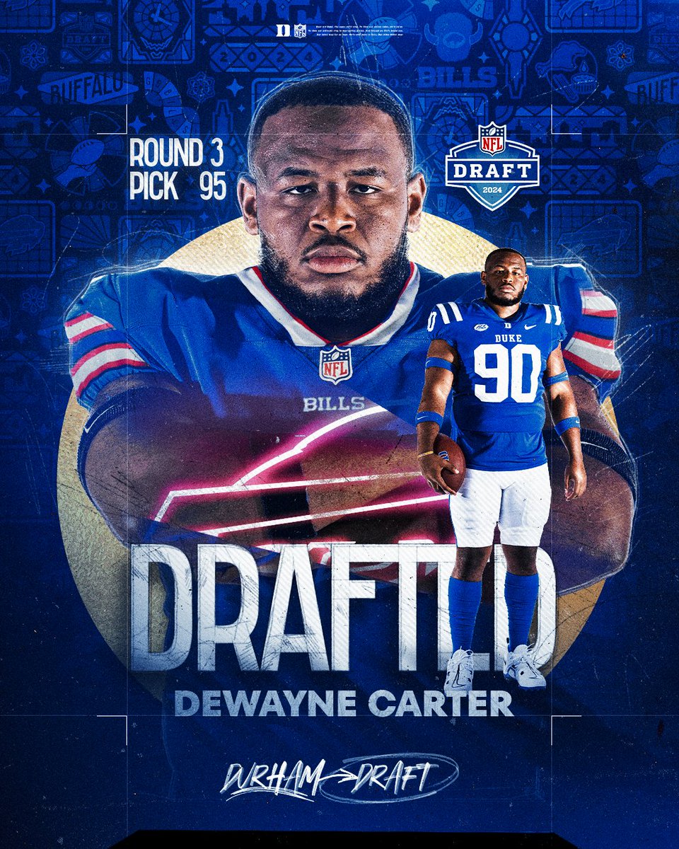 With the 95th pick in the 2024 NFL Draft… @dewaynecarter0 😈 #NFLDraft on NFLN/ESPN/ABC