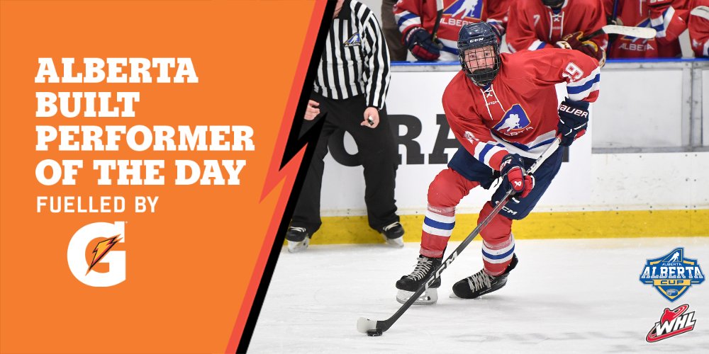TeamABHockey's tweet photo. Your @GatoradeCanada #AlbertaBuilt Performer of the Day for Friday is #19 from Alberta Red, Damen Vanderberg!

📷: LA Media

#ABCup | #FuelledByG https://t.co/QUUsqYX2I6