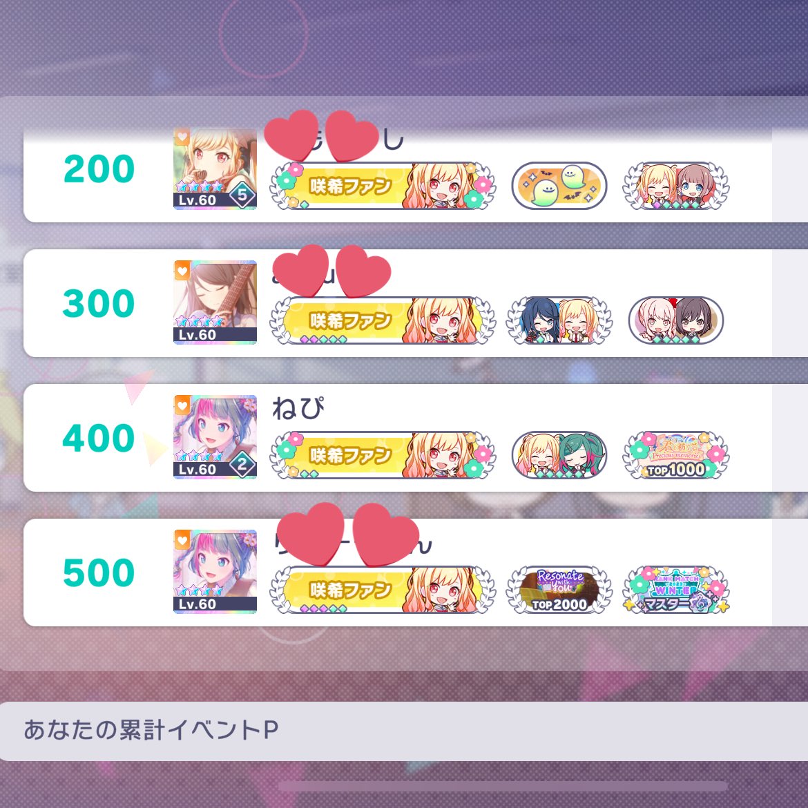 私がTop400のボーダーじゃ😎😎
 #プロセカ