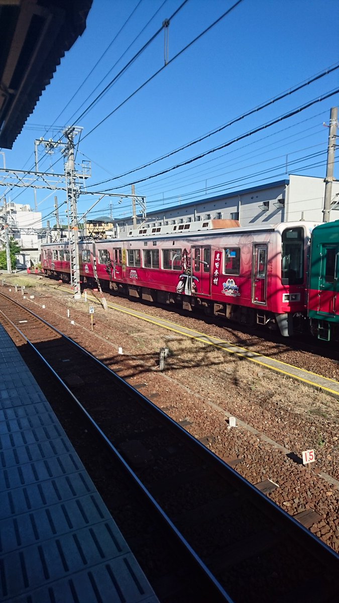 @nankai_official 来年の年賀状の写真に。真田幸村以来のラッピング車。