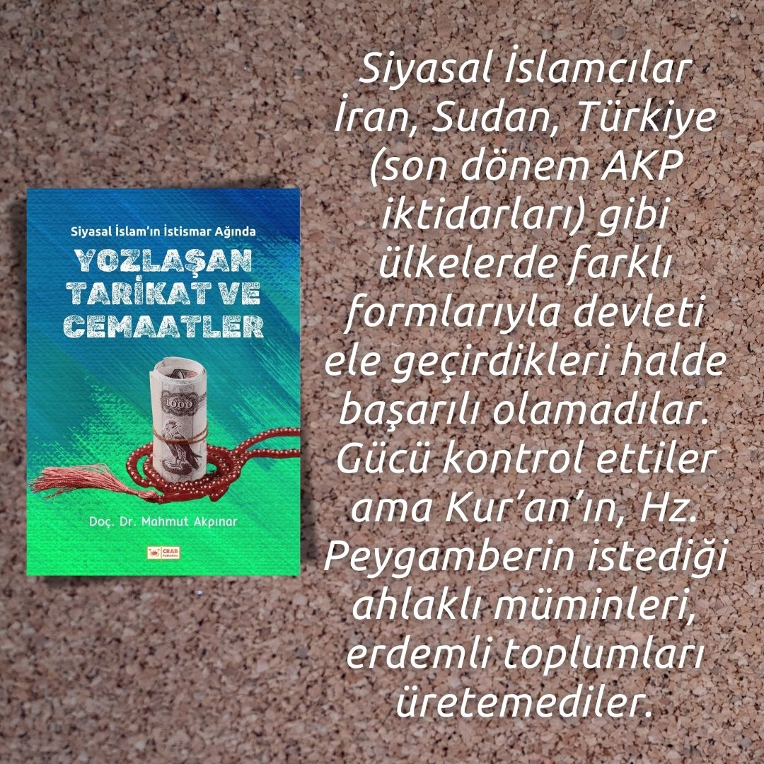 Siyasal İslam'ın İstismar Ağında
YOZLAŞAN TARİKAT VE CEMAATLER
Doç. Dr. Mahmut Akpınar / @mahmutakpinar1

Satın almak için...
Smashwords👉smashwords.com/books/view/155…
Google Play👉play.google.com/store/books/de…
APPLE👉books.apple.com/us/book/x/id64…
KOBO👉store.kobobooks.com/en-us/Search?Q…

İyi okumalar...