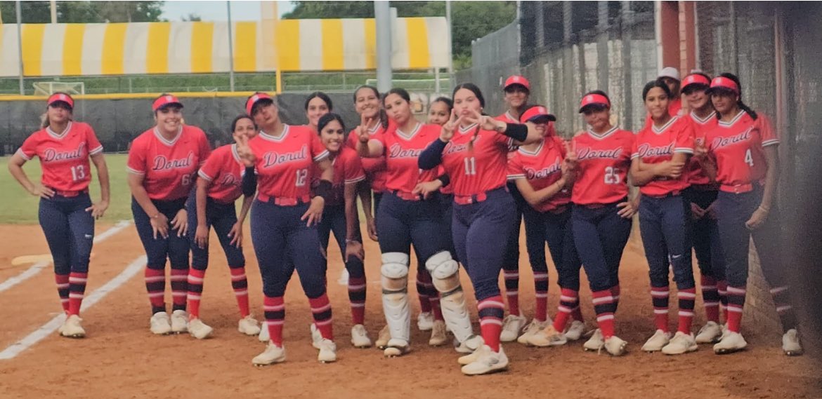 Tonight this group and I will celebrate the end of our regular season with a win over a very tough Wellington team. Our overall record is 22-1. But we still have work to do. Blessed to share the field with this special group of student athletes. @DoralSoftball