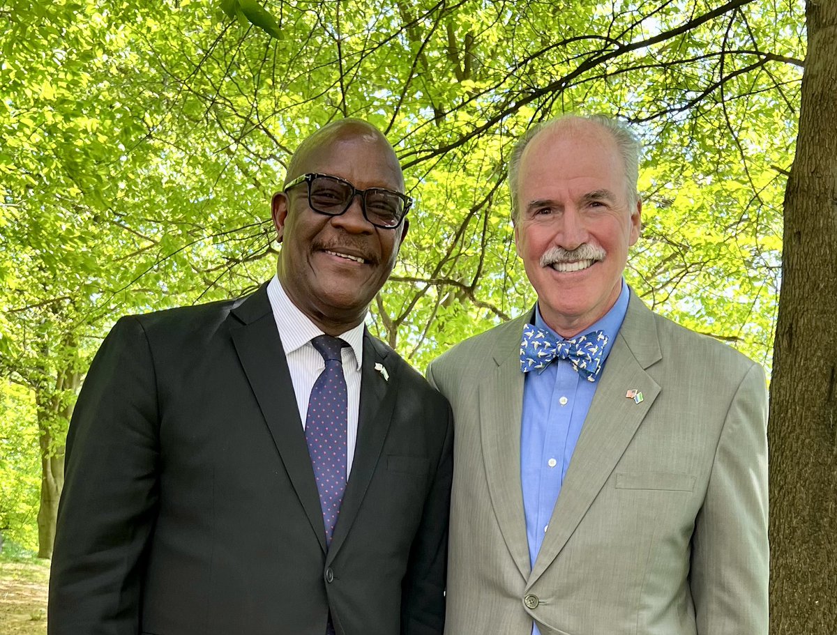 Thanks @DembyAustin for your visit to @NIH today. We’re eager @Fogarty_NIH to help build capacity and expand research collaborations in #SierraLeone 🇸🇱🙏🌍⚕️🔬💪🦠🧠🫀🫁👍