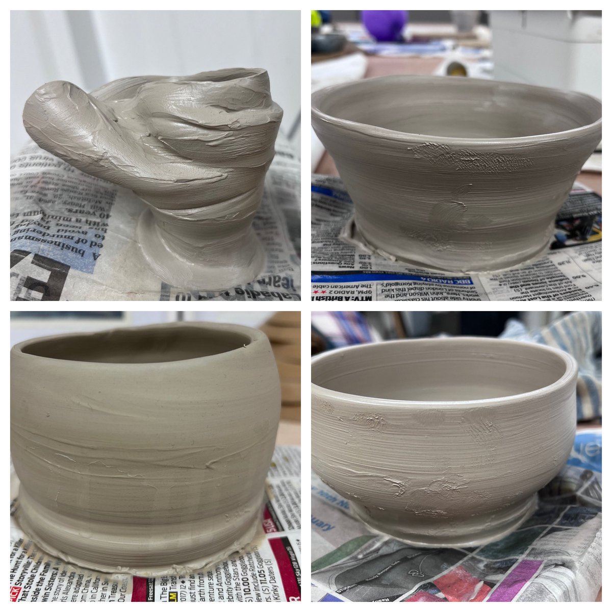 My fabulous students made these bowls today, I particularly like the top left one. What a fun day 😂