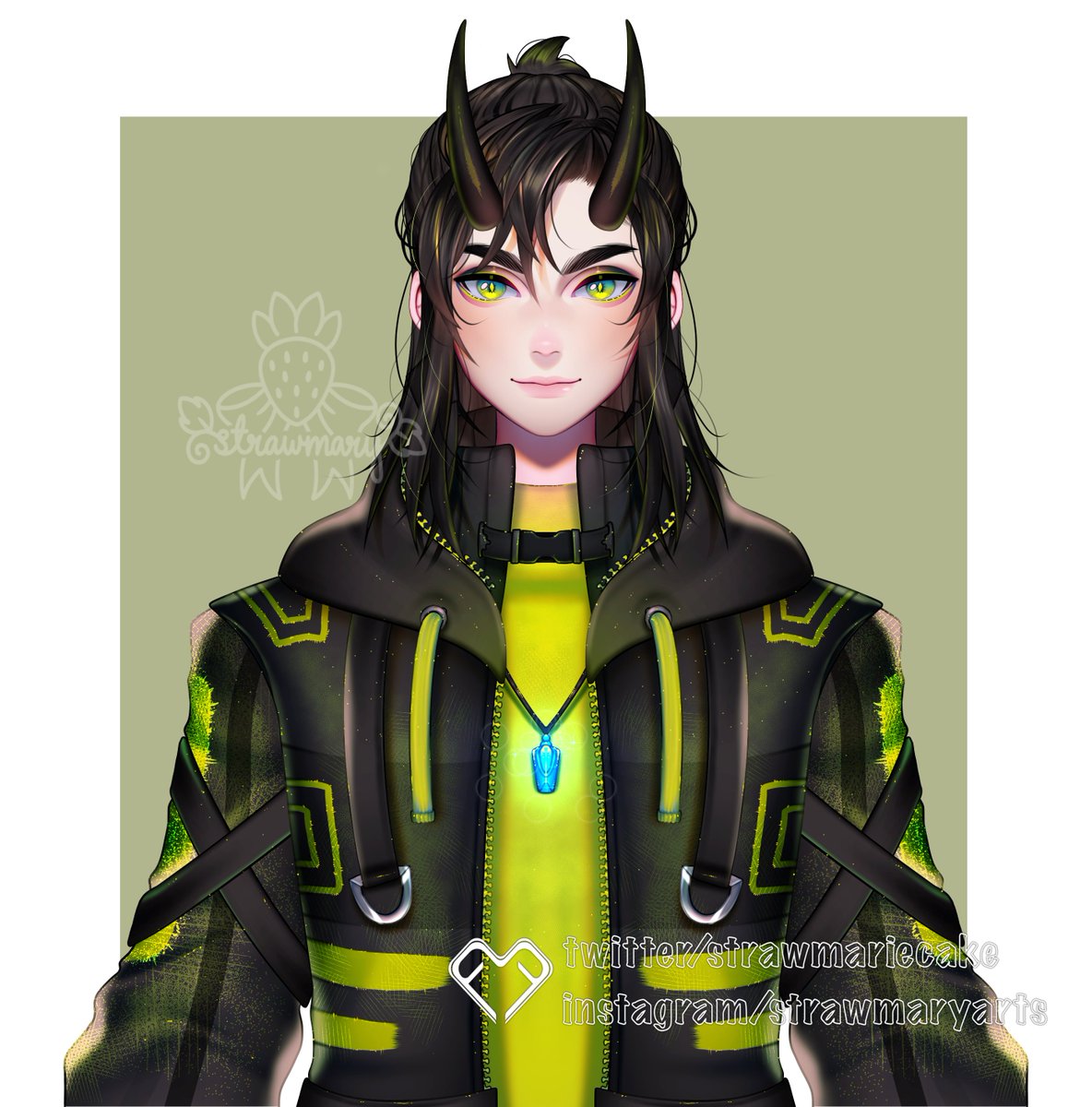 strawmariecake's tweet image. Helloooo everyone! 🫶✨

I'm listing one of my Vtuber models for resell, the previous owner has quit streaming and agreed on the resell. He's a half-body model, fully rigged and comes with a full-body ref-sheet as well as 11 pieces of art &amp;amp; 11 emotes. More info below!