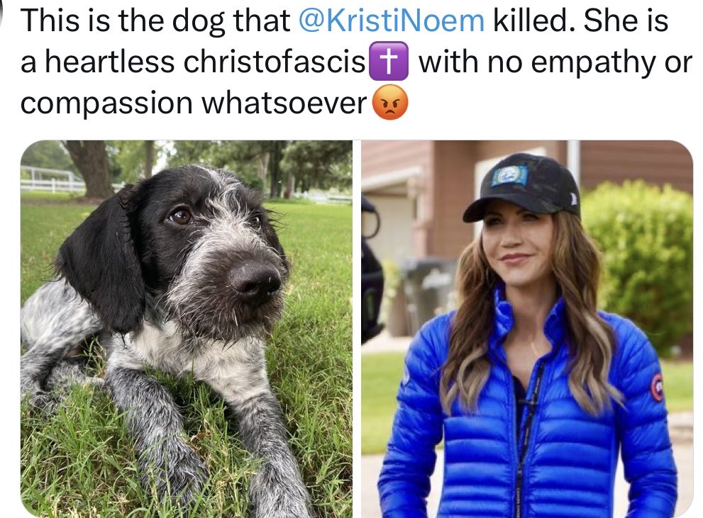 @Miti_Blue Dog killer Kristi Noem