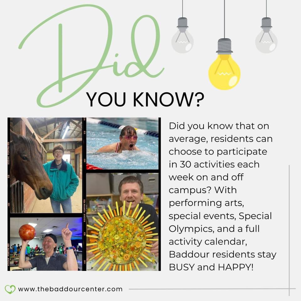 BaddourCenter's tweet photo. It’s FUN FACT FRIDAY! 🥳💚✨

If you think your calendar is full, you should check Baddour’s activity calendar for residents! 🗓️🖋️ https://t.co/zlswfAmuRy