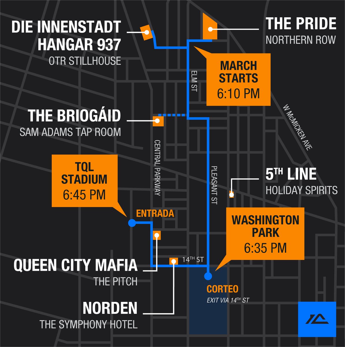 Could this be a perfect Saturday? ☀️ Beautiful weather ✅ 🦁 Our Garys at home ✅ ⏱️ 90+ minutes ✅ 🏟️ Back home with our FCC family ✅ #3Points #DefendTheFortress #CincyTilWeDie #FCCincy - March starts at 6:10 - Washington Park at 6:35 - TQL Stadium at 6:45