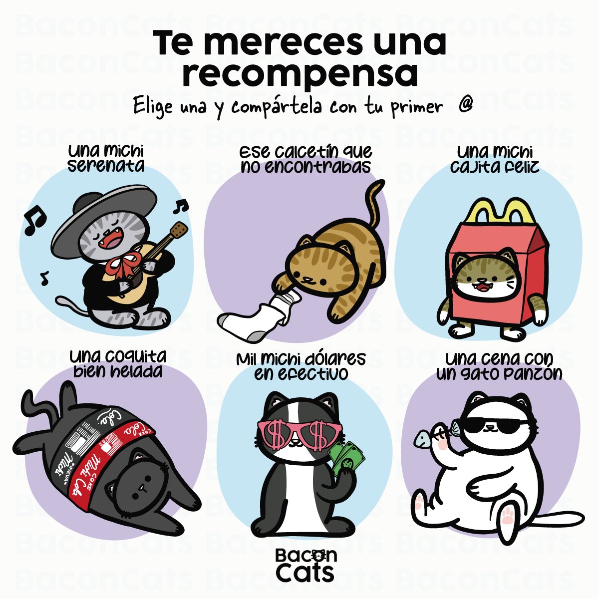 Baconcatsmx's tweet image. 🙌🏼 ¡Lo lograste! 🙌🏼
Llegaste al final de la semana y por eso mereces un michi regalo. 🎁🐱 
¿Cuál elegirás?