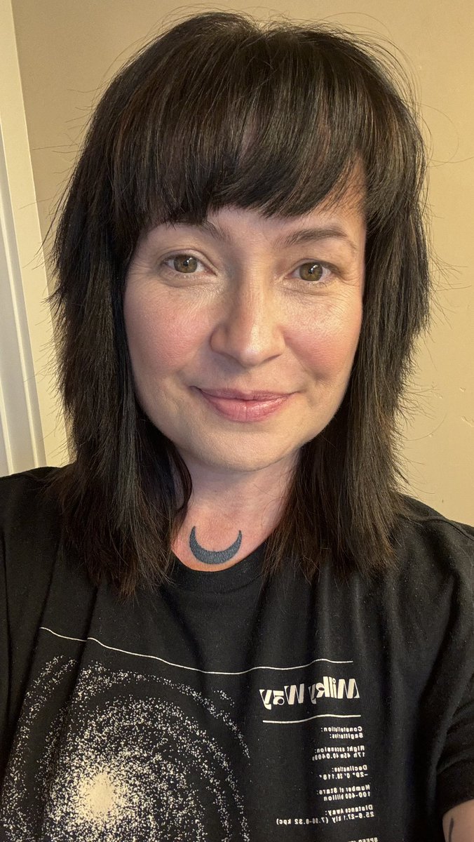 Got ride of the last six inches of blonde, got bangs instead of Botox, and started to let the grey grow in.