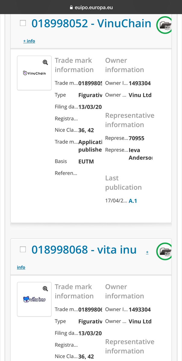 🥳 $VINU ve #VinuChain ticari markaları artık resmi olarak tescilli!