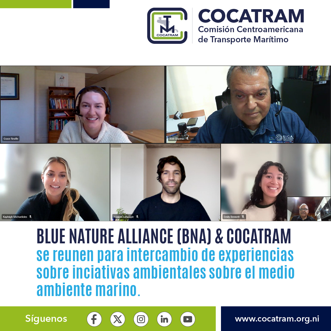 Blue Nature Alliance y COCATRAM se reúnen para presentar recíprocamente el quehacer de cada institución. BNA desarrolla iniciativas ambientales en alta mar y se acercó a COCATRAM, para explorar líneas de mutua cooperación en el área del Domo Térmico @BluNatAlliance