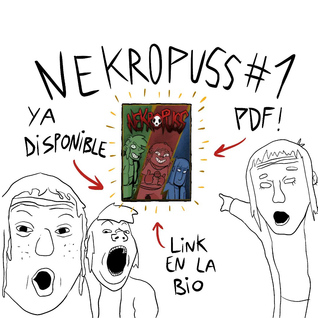 Trashb0yArt's tweet photo. YA ESTÁ DISPONIBLE NEKROPUSS #1 

Por fin, después de mucho tiempo subiendo cositas, he podido acabar ésta hermosa historia sobre la importancia de perseguir tus sueños, la amistad y lo bien que funciona la violencia ante cualquier situación https://t.co/FphtqJMrOG
