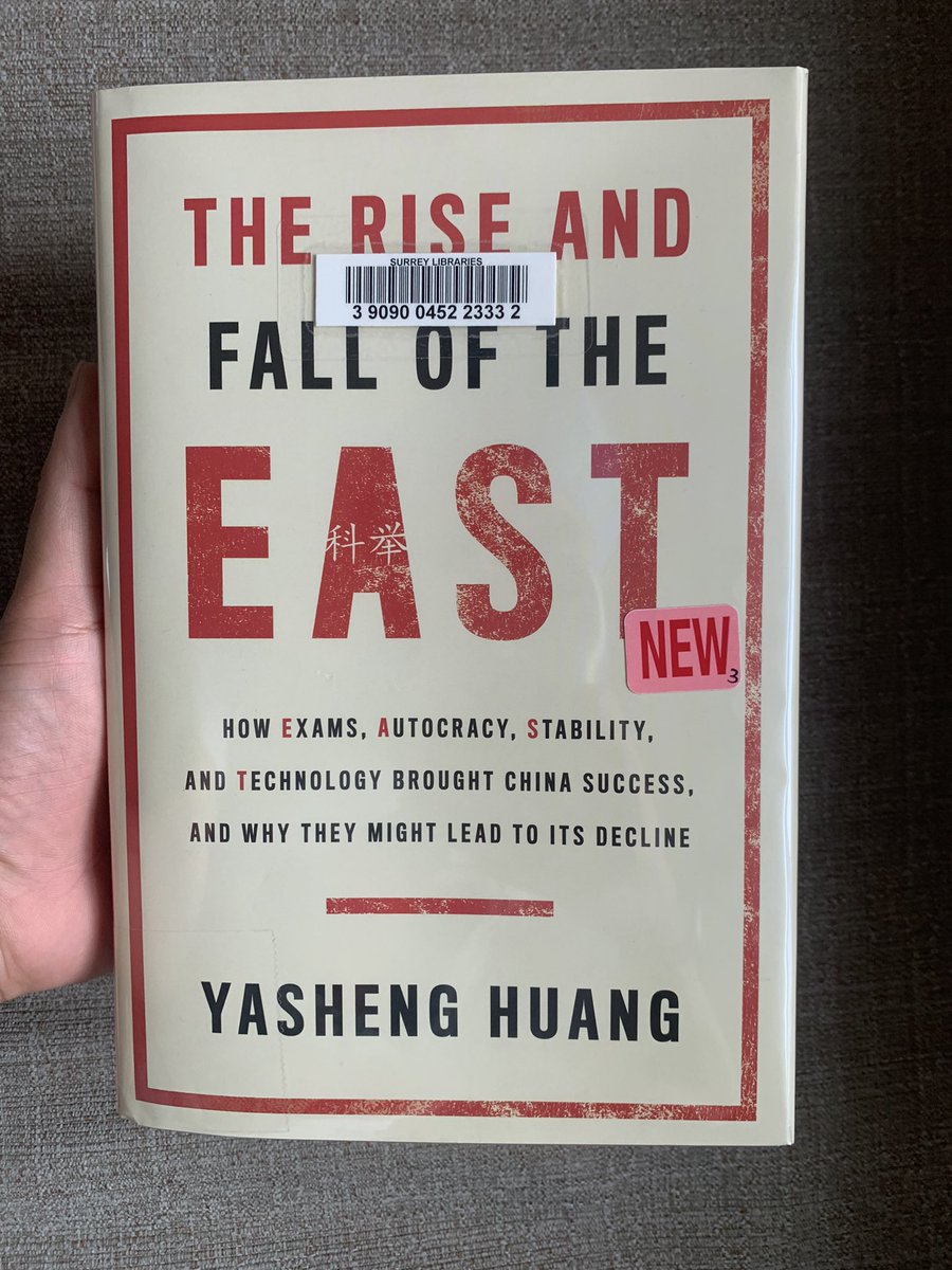 Echoing @willknight recommendation to buy @YashengHuang tremendous new book investigating how the Chinese state values & promotes certain norms & customs that provide advantages but these simultaneously stall development & prosperity, which I reviewed for @BooksinFive below!

1/5