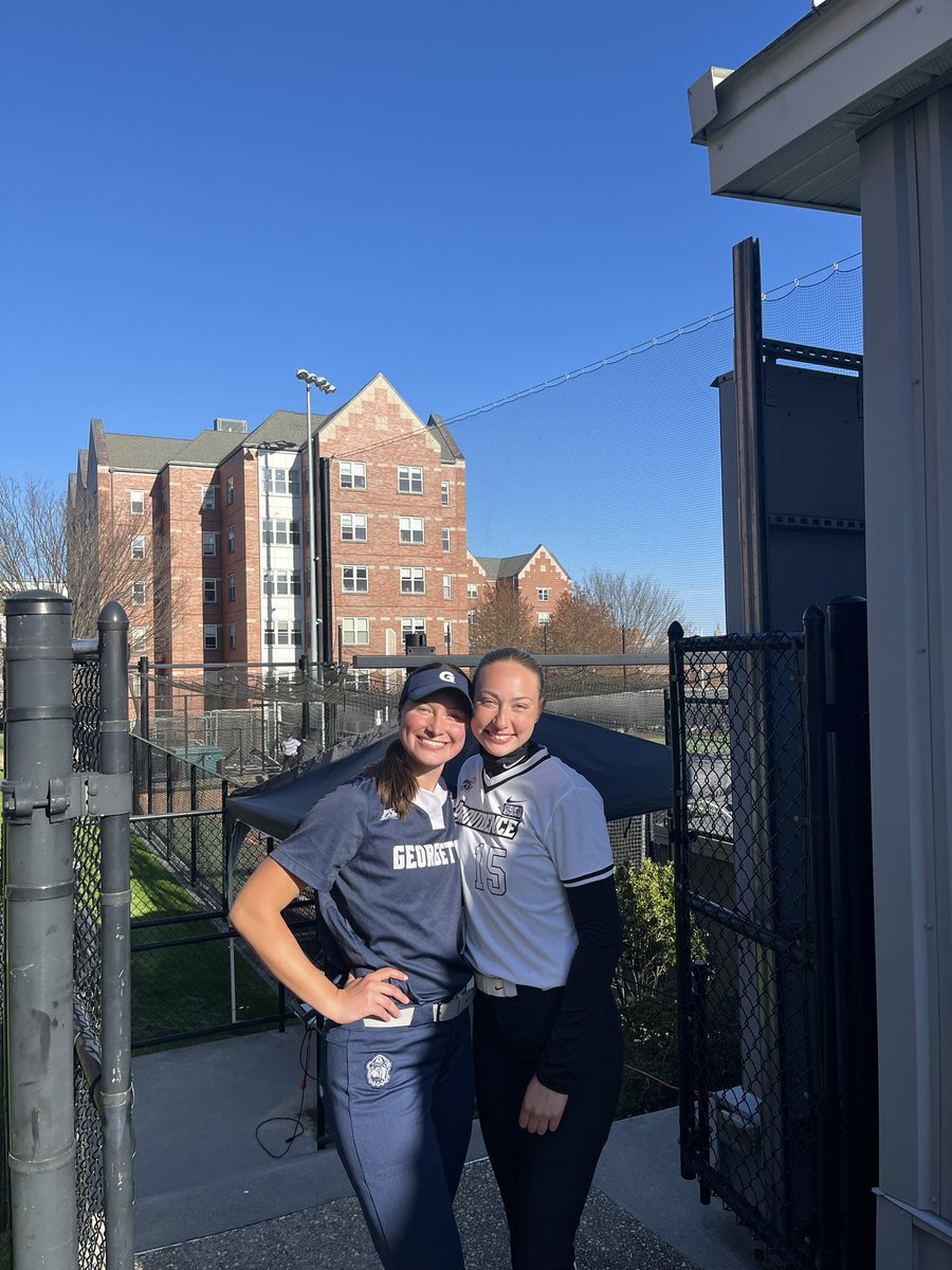 Game 1 of the series against Providence… we’ve been waiting for this day since we committed to schools in the same conference🥰 how cool is it that I get to see my best friend in the world on the same field again?!
