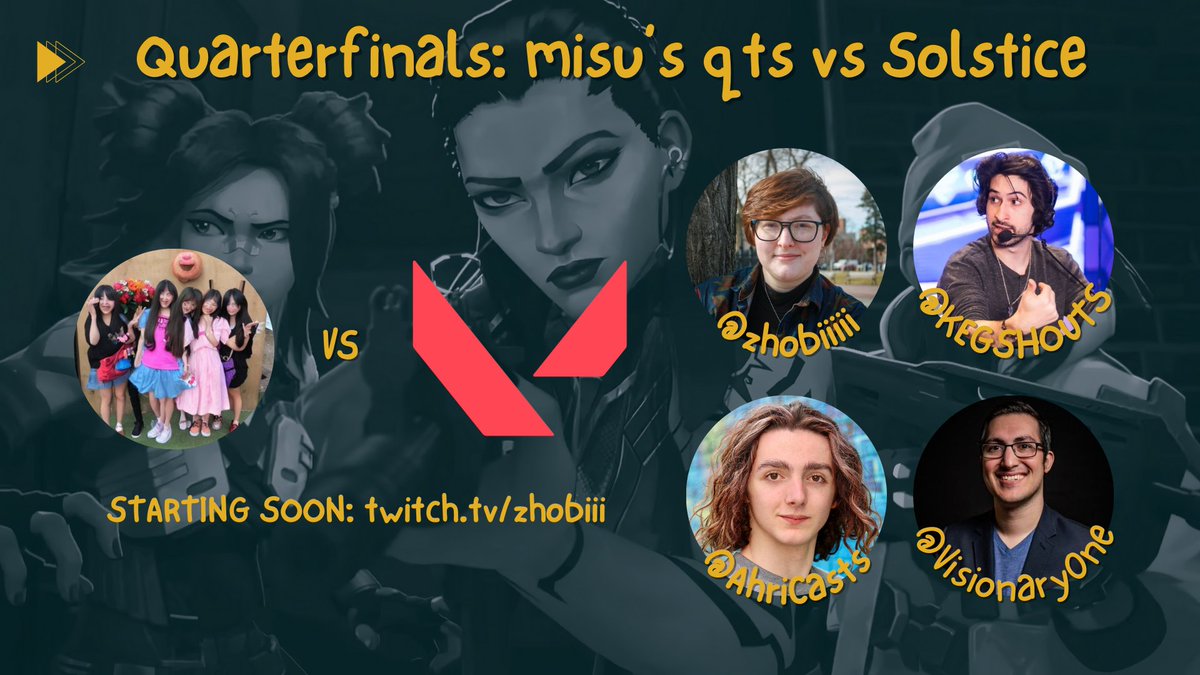 After a quick 2-0 from Reformed GC, we are jumping into our QUARTERFINALS!!!

@misusqts vs Solstice!

GEARING UP SO GET INNN: twitch.tv/zhobiii

#VCTGameChangersNA