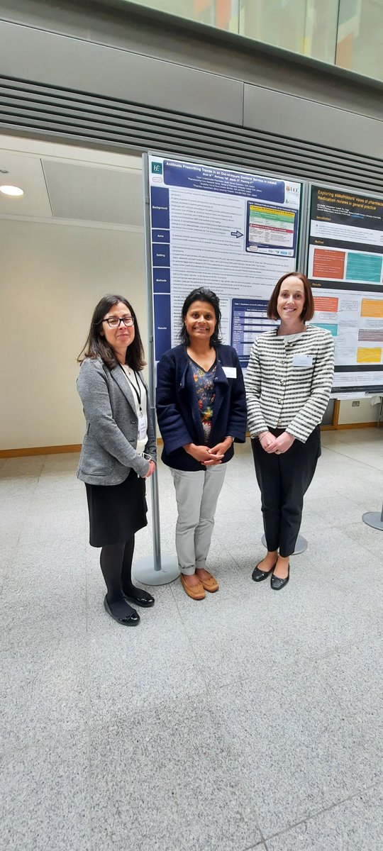 Great to talk through our poster on OOH antibiotic prescribing trends  in  Cork and Kerry <a href="/HSRPPConference/">HSRPP</a> 
<a href="/FlemingAoife/">Aoife Fleming</a> <a href="/GPKerry/">Gary Stack</a>.  Sustained low levels of Red antibiotic use. Targets for AMS in OOH identified include reducing antibiotic use for RTIs and in children.